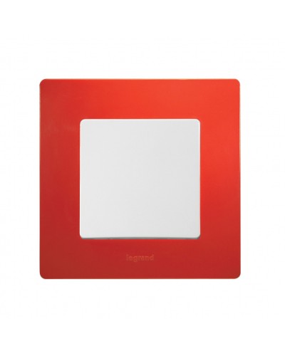 Рамка 1 пост Etika красный Legrand 672531 в Коврове Аксессуары для кабель-канала Pintop.ru