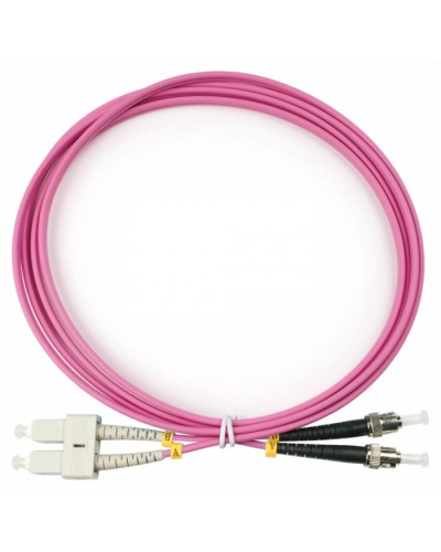 Шнур оптический duplex SC-ST 50/125 mm OM4 2м LSZH Cabeus FOP-50-OM4-SC-ST-2m в Коврове Патч-корды оптические Pintop.ru
