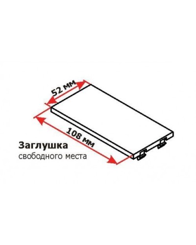 Заглушка двойная, для башенок и блоков, белая LANMASTER LAN-WA-P2XX-WH в Коврове Коммутационные изделия Pintop.ru