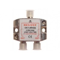 Делитель телевизионный ТВх2 под F разъём 5-2500 МГц "СПУТНИК" (10шт/уп) REXANT 05-6201