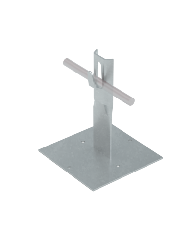 Приклееваемый держатель зажимной для прутка Ø 5-8 мм H150 мм CU КМ-Профиль (PDZ-H150-D5-8 CU) в Коврове Монтажные материалы Pintop.ru