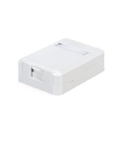 Корпус настенной розетки для установки 1-ой вставки типа Keystone Jack, белый в Коврове Коммутационные изделия Pintop.ru