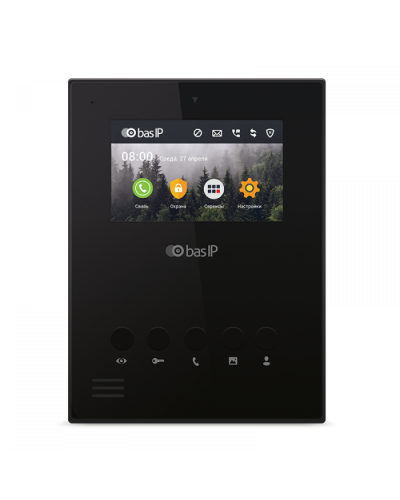 Видеодомофон BAS-IP AU-04LAF BLACK в Коврове Абонентские IP устройства Pintop.ru