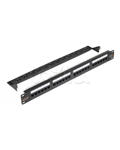 Патч-панель 1U 24 порта RJ45 NIKOMAX (NMC-RP24UE2-1U-BK) в Коврове Патч панель Pintop.ru