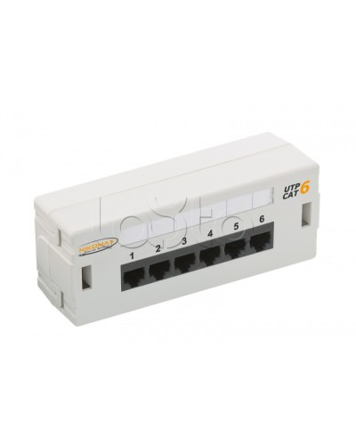 Патч-панель 19, 6xRJ45 NIKOMAX (NMC-WP06UE2-GY) в Коврове Патч панель Pintop.ru