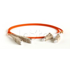 Патч-корд волоконно-оптический Hyperline FC-D2-62-LC/PR-SC/PR-H-10M-LSZH-OR