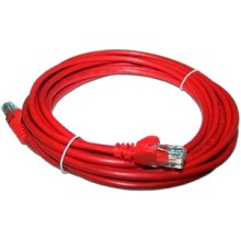 Патч-корд RJ45 - RJ45, 4 пары, UTP, категория 5е, 1.5 м, красный, LSZH LANMASTER LAN-PC45/U5E-1.5-RD