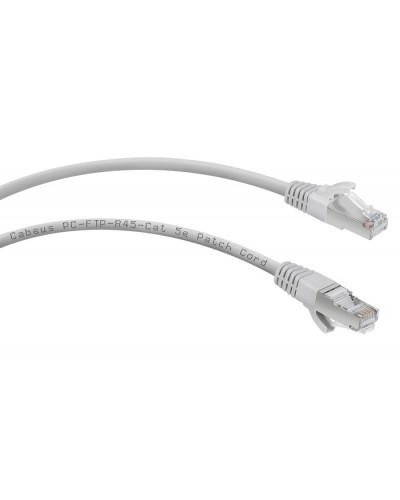 Патч-корд FTP, категория 5e, 1.5 м, экранированный, серый Cabeus PC-FTP-RJ45-Cat.5e-1.5m в Коврове Патчкорды (медные) Pintop.ru