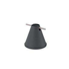 Держатель пластиковый для прутка Ø 8-10 мм H100 мм с утяжелителем КМ-Профиль (DPPU-H100-D8-10)