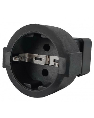 Адаптер переходной, розетка Schuko - вилка C20, 220В, 16А, черный LANMASTER (LAN-PPS/20-BK) в Коврове Проходные адаптеры и розетки оптические Pintop.ru