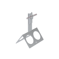 Коньковый держатель зажимной с широким основанием для прутка Ø 5-8 мм H80 мм CU КМ-Профиль (BKDZ-H80-D5-8 CU)