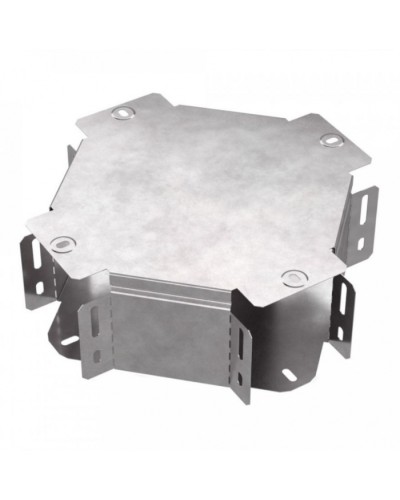 Х-образный ответвитель с крышкой Стандарт 100х100 Промрукав (PR16.0458) в Коврове Аксессуары для лотков Pintop.ru