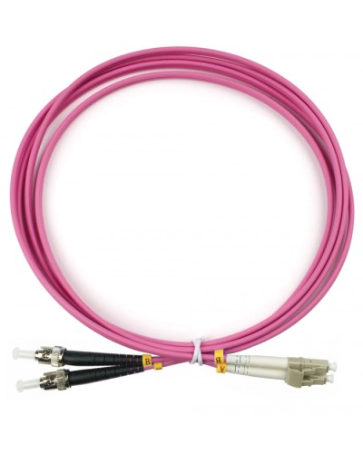Шнур оптический duplex LC-ST 50/125 mm OM4 2м LSZH Cabeus FOP-50-OM4-LC-ST-2m в Коврове Патч-корды оптические Pintop.ru