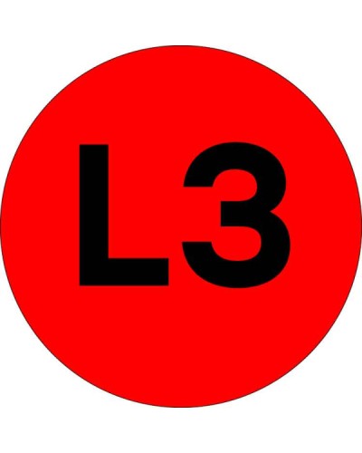 Наклейка L3 d=20мм EKF PROxima (an-2-15-2) в Коврове Аксессуары для стоек и шкафов Pintop.ru