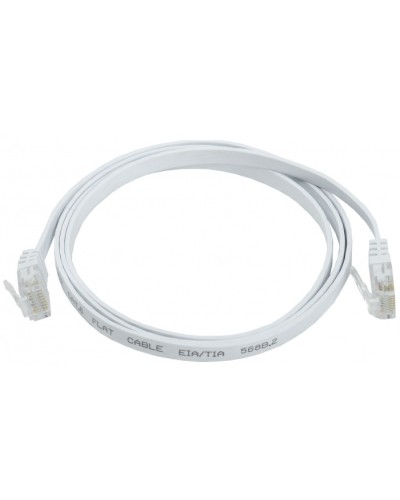 ITK Коммутационный шнур плоский кат.6 UTP 5м белый (PC08-C06U-5M-FL) в Коврове Патч-корды и пигтейлы Pintop.ru