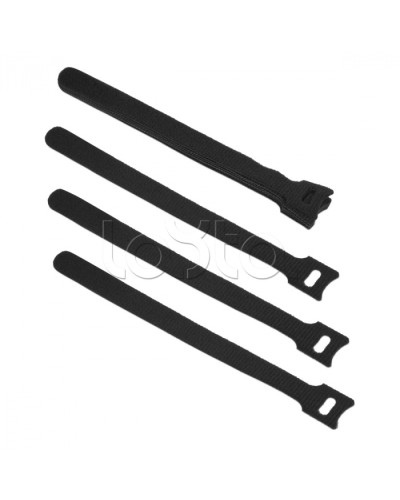 Хомут для кабеля, липучка с мягкой застежкой, 180x14 мм, черный (10 шт.) Cabeus CLAMP-180-BK в Коврове Стяжки-хомуты Pintop.ru