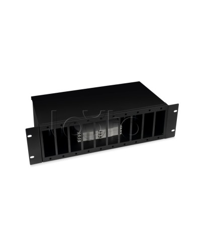 Кросс бокс оптический 19 3U на 10 адаптерных панелей Cabeus (FO-19-10FP-BK) в Коврове Кросс оптический Pintop.ru