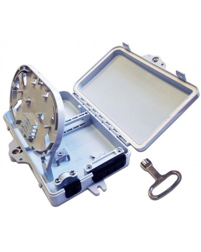 Бокс распределительный настенный на 4 волокна, наружной установки, IP65 LANMASTER LAN-FDB-FTTH04/OUT в Коврове Кросс оптический Pintop.ru