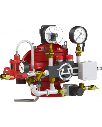 Узел управления спринклерный водозаполненный Спецавтоматика УУ-С100/1,6В-ВФ.О4-01 Прямоточный-100 (с камерой задержки) в Коврове Устройства пуска водяного пожаротушения Pintop.ru