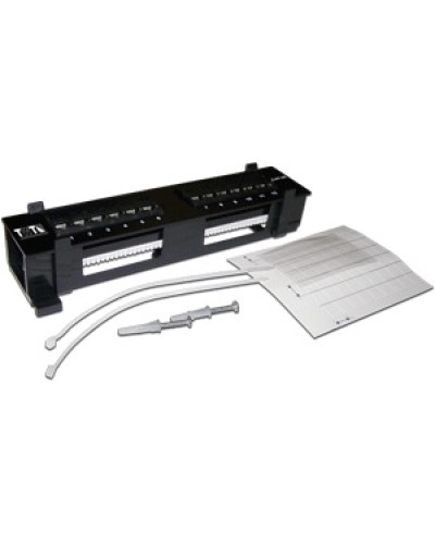 Патч-панель настенная горизонтальная 12 портов RJ-45 TWT TWT-PP12UTP-H в Коврове Патч панель Pintop.ru