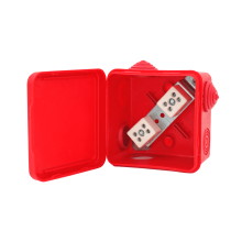 Коробка распределительная огнестойкая КРОПС-П1, IP54, габаритные размеры 100х100х50 мм, для кабелей сечением до 10 мм2, 3 клеммы КМ-Профиль (FRJB-KM-P1-10-03-КРОПС-IP54)