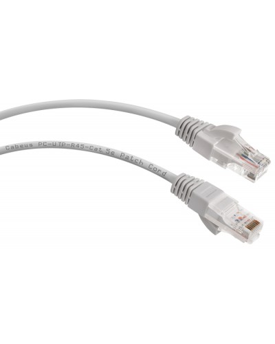Шнур коммутационный 2xRJ-45/8P8C U/UTP кат.5е (2 м) Cabeus PC-UTP-RJ45-Cat.5e-2m в Коврове Патчкорды (медные) Pintop.ru
