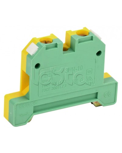 Клемма ЗНИ-10 мм.кв Земля IEK YZN20-010-K52 в Коврове Аксессуары для лотков Pintop.ru