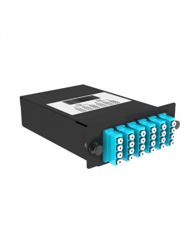 Кассета кроссовая черный Cabeus (FO-9-2x12MPO(m)/А-24xLC/U-A-BK) в Коврове Кросс оптический Pintop.ru