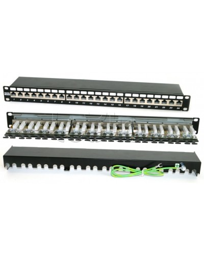 Патч-панель Hyperline PP2-19-24-8P8C-C6A-SH-110D в Коврове Патч панель Pintop.ru