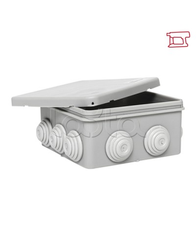 Коробка распределительная КМР-030-014 с крышкой (100х100х50), 10 мембр. вводов IP55 EKF (plc-kmr-030-014) в Коврове Распределительные коробки Pintop.ru