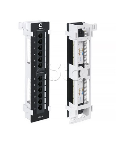 Патч-панель настенная, 12 портов RJ-45 Cabeus (PL-12-CAT.6-WL-DUAL IDC) в Коврове Патч панель Pintop.ru