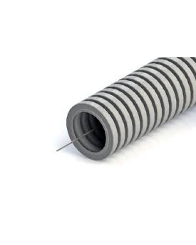 Труба гофрированная ПНД лёгкая 350 Н безгалогенная (HF) стойкая к ультрафиолету серая с/з д32 (25м/1375м уп/пал) Промрукав PR02.0132 в Коврове Труба гофрированная Pintop.ru