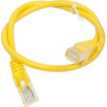 Патч-корд RJ45 - RJ45, 4 пары, UTP, категория 5е, 1 м, желтый, LSZH LANMASTER LAN-PC45/U5E-1.0-YL