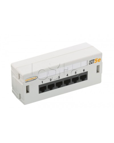 Патч-панель 19, 6xRJ45NIKOMAX (NMC-WP06UD2-GY) в Коврове Патч панель Pintop.ru