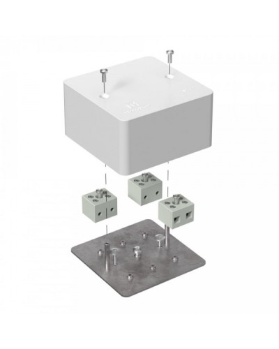 Коробка огнестойкая для кабель-канала 40-0460-FR6.0-6 Е15-Е60 (латунь) 85х85х45 Промрукав (40-0460-FR6.0-6-Е60) в Коврове Распределительные коробки Pintop.ru