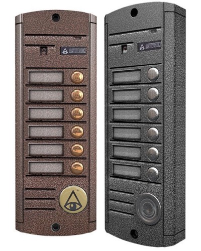 Видеопанель вызывная накладная цветная на 6 абонентов Activision AVP-456 (PAL, антик) в Коврове Вызывные видеопанели малоабонентные Pintop.ru