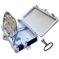 Бокс распределительный настенный на 6 волокон, наружной установки LANMASTER LAN-FDB-FTTH06/OUT