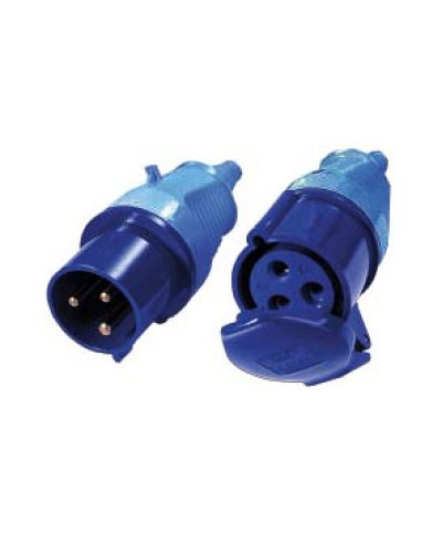 Вилка IEC 309 однофазная 32A, 250V, разборная, синяя LANMASTER (LAN-IEC-309-32A1P/M) в Коврове Проходные адаптеры и розетки оптические Pintop.ru