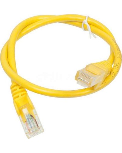 Патч-корд RJ45 - RJ45, 4 пары, UTP, категория 5е, 1.5 м, желтый, LSZH LANMASTER LAN-PC45/U5E-1.5-YL в Коврове Патч-корды и пигтейлы Pintop.ru