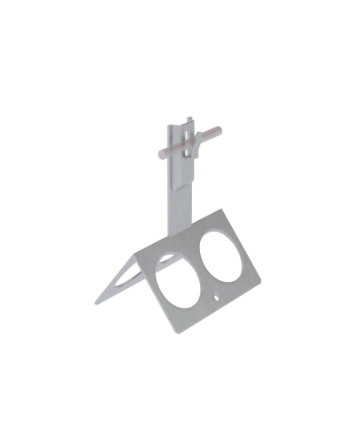 Коньковый держатель зажимной с широким основанием для прутка Ø 5-8 мм H80 мм CU КМ-Профиль (BKDZ-H80-D5-8 CU) в Коврове Монтажные материалы Pintop.ru