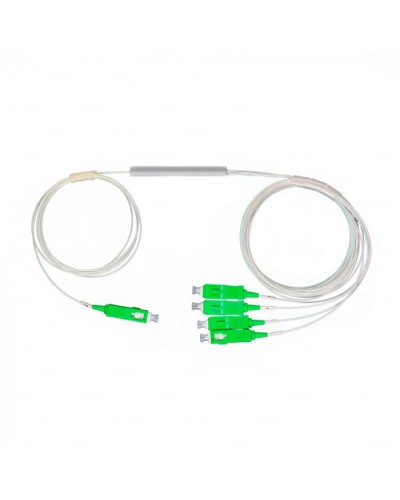 Разветвитель план 1х4 окон SC/APC 9/125 вывод 1,5м буфер 0.9мм 1260/1650 Cabeus (FCT-PLC-1/4-9-SC/A-1.5-0.9) в Коврове Оптические разветвители (сплиттеры) Pintop.ru