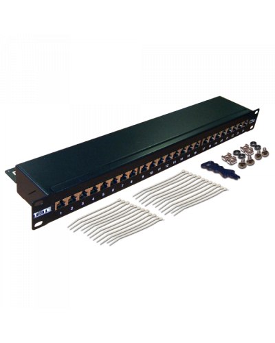 Патч-панель 24 порта, STP, кат.6, 1U TWT (TWT-PP24STP/6) в Коврове Патч панель Pintop.ru