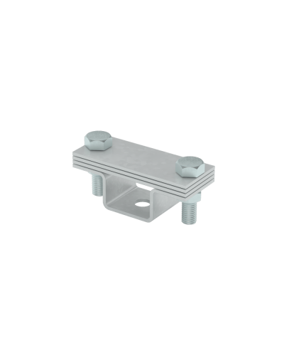 Универсальный держатель на мостовой опоре для полосы до 40 мм с 3 пластинами КМ-профиль (UDMO3-B40) в Коврове Монтажные материалы Pintop.ru