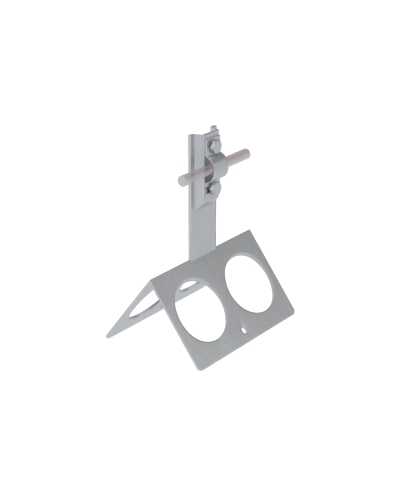 Коньковый держатель болтовой с широким основанием для прутка Ø 5-10 мм H100 мм INOX304 КМ-Профиль (BKDB-H100-D5-10 INOX304) в Коврове Монтажные материалы Pintop.ru