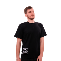 Футболка с логотипом СИСТЕМА КМ размер M черная КМ-профиль (T-shirt-KM-M-black)