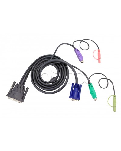 КВМ-кабель с интерфейсами передачи звука, PS/2, VGA (5м) ATEN 2L-1705P в Коврове Видеоусилители, Модуляторы, Делители Pintop.ru