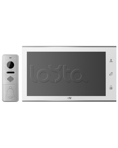 Комплектвидеодомофона CTV-DP4105AHD (белый) в Коврове Комплекты домофонов Pintop.ru