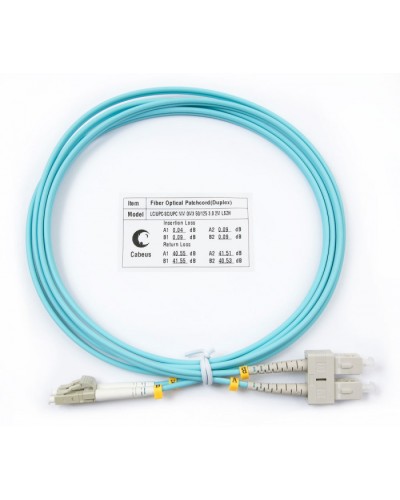 Шнур оптический duplex LC-SC 50/125 mm OM3 2м LSZH Cabeus FOP-50-LC-SC-2m в Коврове Патч-корды и пигтейлы Pintop.ru