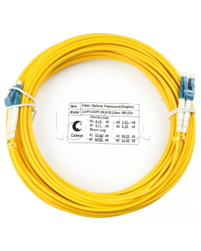 Шнур оптический duplex LC-LC 9/125 sm 25м LSZH Cabeus FOP(d)-9-LC-LC-25m в Коврове Патч-корды оптические Pintop.ru