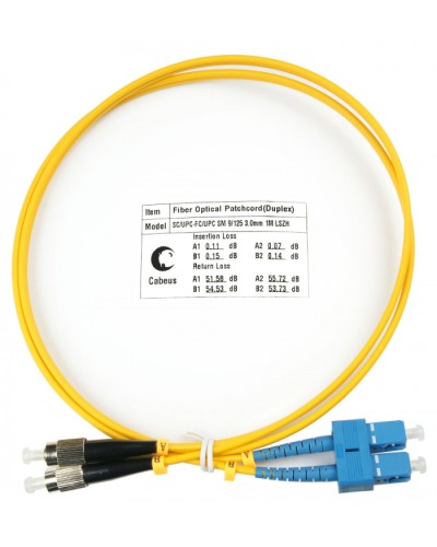 Шнур оптический duplex SC-FC 9/125 sm 1м LSZH Cabeus FOP(d)-9-SC-FC-1m в Коврове Патч-корды оптические Pintop.ru